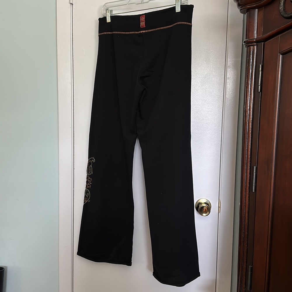 Calispia Sweatsuit Tracksuit Loungewear Two Piece Set in Black with Embroidery - Picture 10 of 16